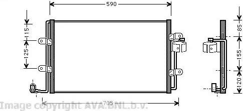 AVA VW 5176 - Condenser, air conditioning car-mod.net