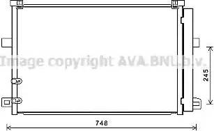 AVA VW5369D - Condenser, air conditioning car-mod.net