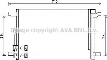 AVA VW5335 - Condenser, air conditioning car-mod.net