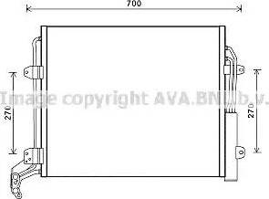 AVA VW5324 - Condenser, air conditioning car-mod.net