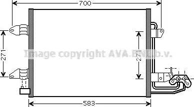 AVA VW5211D - Condenser, air conditioning car-mod.net