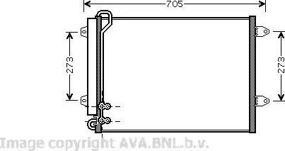 AVA VW 5225 - Condenser, air conditioning car-mod.net