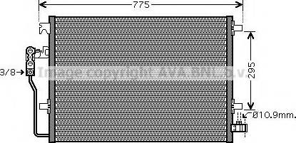 AVA VWA5277 - Condenser, air conditioning car-mod.net