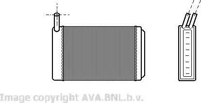 AVA VW 6061 - Heat Exchanger, interior heating car-mod.net