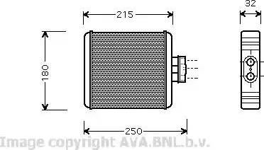 AVA VW6196 - Heat Exchanger, interior heating car-mod.net