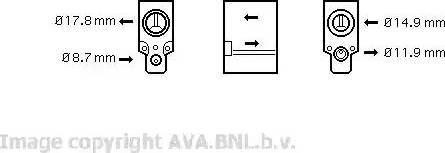 AVA VW1076 - Expansion Valve, air conditioning car-mod.net