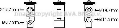 AVA VW1366 - Expansion Valve, air conditioning car-mod.net