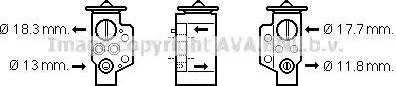 AVA VW1311 - Expansion Valve, air conditioning car-mod.net