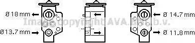 AVA VW 1243 - Expansion Valve, air conditioning car-mod.net