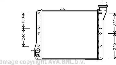 AVA VW 2054 - Radiator, engine cooling car-mod.net