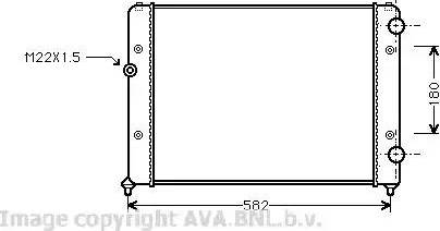 AVA VWA2119 - Radiator, engine cooling car-mod.net