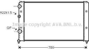 AVA VW 2122 - Radiator, engine cooling car-mod.net