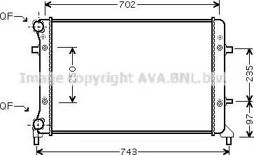 AVA VW 2223 - Radiator, engine cooling car-mod.net