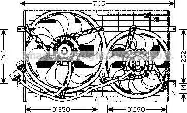 AVA VW 7508 - Fan, radiator car-mod.net