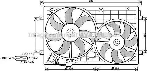 AVA VW 7528 - Fan, radiator car-mod.net