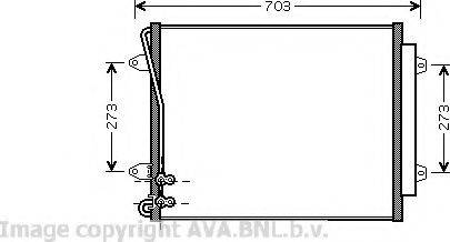 AVA VWA5226 - Condenser, air conditioning car-mod.net