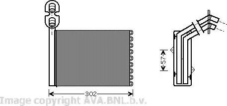 AVA VWA6201 - Heat Exchanger, interior heating car-mod.net