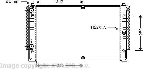 AVA VWA2149 - Radiator, engine cooling car-mod.net