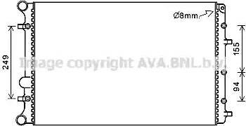 AVA VWA2347 - Radiator, engine cooling car-mod.net