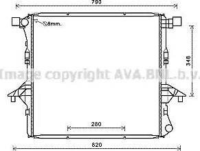 AVA VWA2363 - Radiator, engine cooling car-mod.net