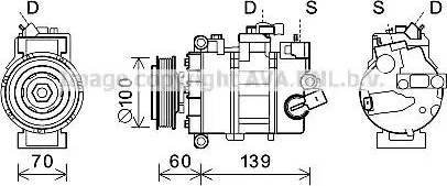 AVA VWK356 - Compressor, air conditioning car-mod.net