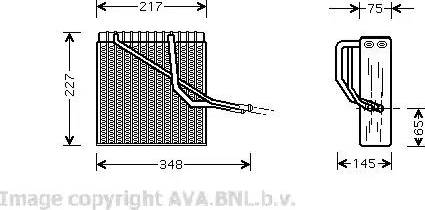 AVA VW V055 - Evaporator, air conditioning car-mod.net