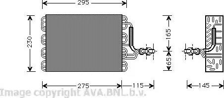 AVA VW V171 - Evaporator, air conditioning car-mod.net