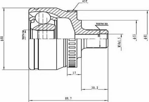 Aywiparts AW1510101A - CV Joint Kit, drive shaft car-mod.net