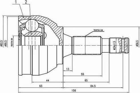 Aywiparts AW1510824 - CV Joint Kit, drive shaft car-mod.net