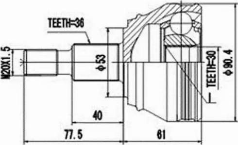 Aywiparts AW1510340 - CV Joint Kit, drive shaft car-mod.net