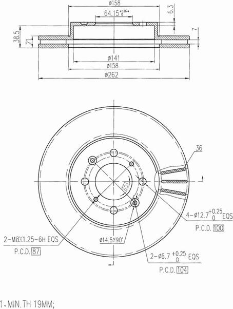 A.Z. Meisterteile AZMT-44-024-1455 - Brake Disc car-mod.net