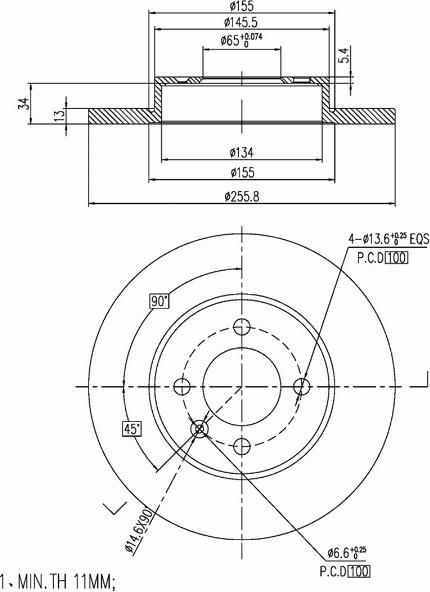 A.Z. Meisterteile AZMT-44-024-1411 - Brake Disc car-mod.net