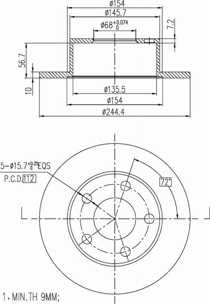 A.Z. Meisterteile AZMT-44-024-1434 - Brake Disc car-mod.net