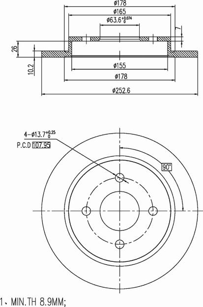 A.Z. Meisterteile AZMT-44-024-1433 - Brake Disc car-mod.net
