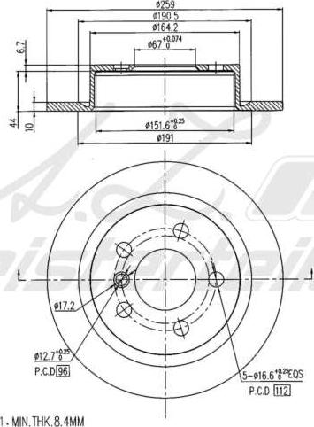 A.Z. Meisterteile AZMT-44-024-1588 - Brake Disc car-mod.net
