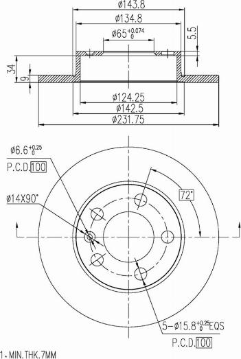A.Z. Meisterteile AZMT-44-024-1529 - Brake Disc car-mod.net