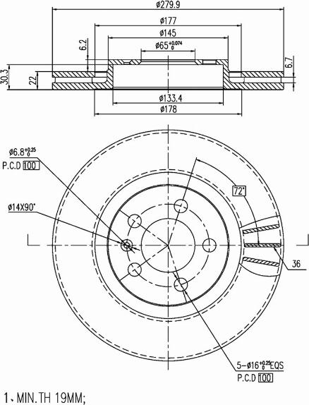 A.Z. Meisterteile AZMT-44-024-1528 - Brake Disc car-mod.net