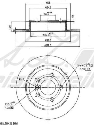 A.Z. Meisterteile AZMT-44-024-1577 - Brake Disc car-mod.net