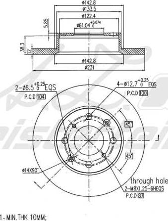 A.Z. Meisterteile AZMT-44-024-1696 - Brake Disc car-mod.net