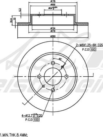 A.Z. Meisterteile AZMT-44-024-1641 - Brake Disc car-mod.net