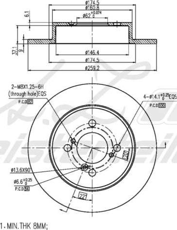 A.Z. Meisterteile AZMT-44-024-1620 - Brake Disc car-mod.net