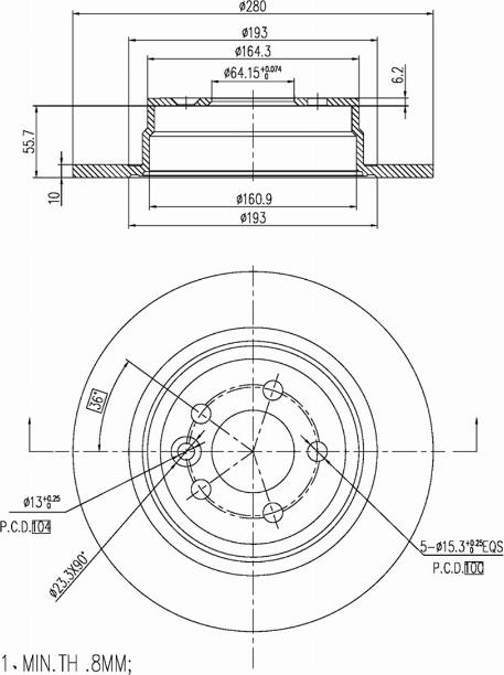 A.Z. Meisterteile AZMT-44-024-1046 - Brake Disc car-mod.net