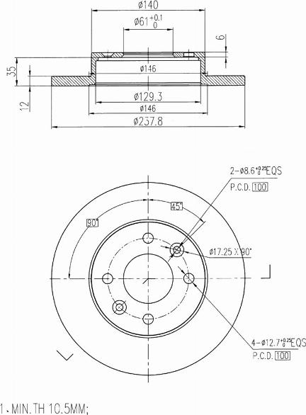A.Z. Meisterteile AZMT-44-024-1005 - Brake Disc car-mod.net