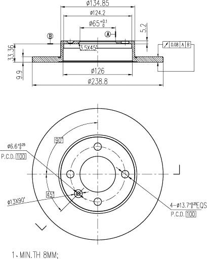 A.Z. Meisterteile AZMT-44-024-1002 - Brake Disc car-mod.net