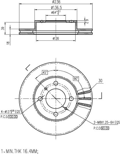 A.Z. Meisterteile AZMT-44-024-1016 - Brake Disc car-mod.net