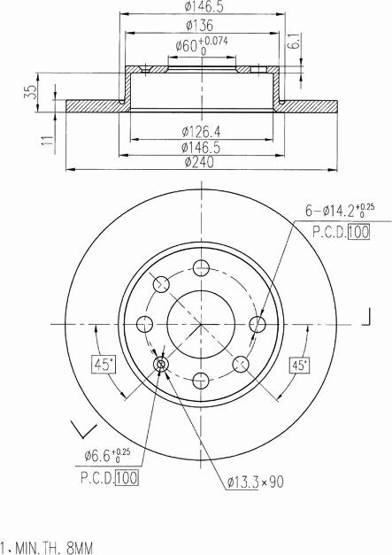 A.Z. Meisterteile AZMT-44-024-1074 - Brake Disc car-mod.net