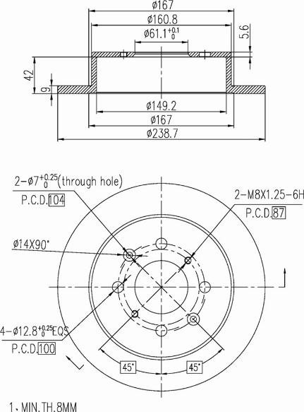 A.Z. Meisterteile AZMT-44-024-1196 - Brake Disc car-mod.net