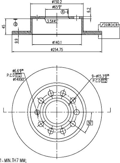 A.Z. Meisterteile AZMT-44-024-1132 - Brake Disc car-mod.net