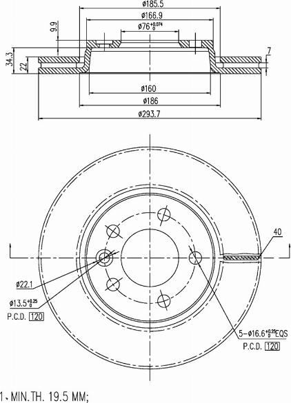 A.Z. Meisterteile AZMT-44-024-1175 - Brake Disc car-mod.net