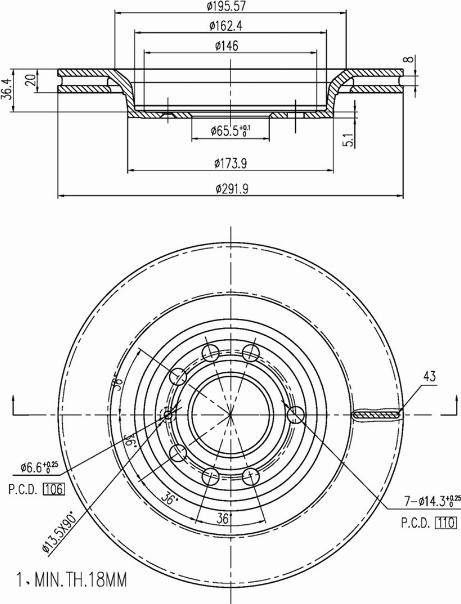 A.Z. Meisterteile AZMT-44-024-1177 - Brake Disc car-mod.net